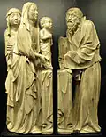 Marble sculpture of the Presentation at the Temple, Burgundy, late 14th century