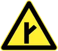 Fork road on right front