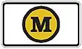A road sign informing of the beginning of the electronic toll duty for vehicles > 3.5t