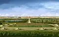 The Rattlesnake Causeway leading from Monks Mound to Mound 66 is the city's ceremonial north–south axis.