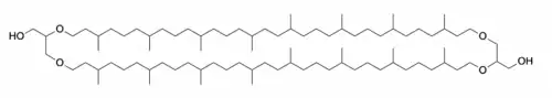 Linear structure of caldarchaeol
