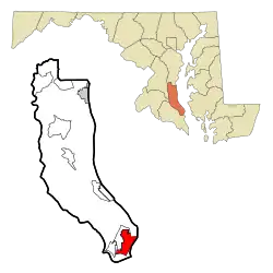 Location of Chesapeake Ranch Estates-Drum Point, Maryland