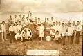 The officials and delegates to the 'Workshop on Farm Mechanics' with IH representatives after the tractor-plowing demonstration held on March 4, 1964