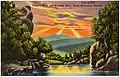 Postcard of western face of Camel's Hump