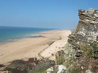 Carteret and Hatainville Beach, viewed from Cap de Carteret