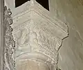 Stonework in St Swithun's Church, Leonard Stanley, Gloucestershire, UK
