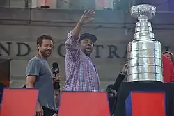 Thompson waving