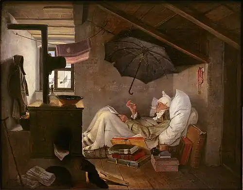The Poor Poet, 1839, Neue Pinakothek