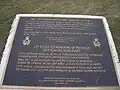 Close-up of the Bronze plaque, Caronport, SK.