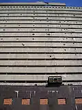 East wall of Caseros, with holes knocked out by prisoners during the 1984 riots. May 2006
