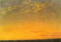 Caspar David Friedrich, Evening with clouds, 1824