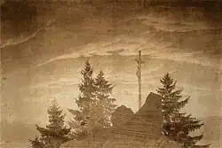 This pencil and sepia (c. 1805/06)[4] had been shown in an 1807 Dresden Academy exhibition (Koerner claimed the exhibited item is lost,[1] but Wolf pictures it)[4]