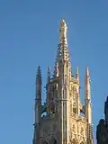 Focus on statue Notre Dame D'Aquitaine
