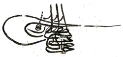 Cem Sultan's signature