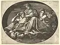 Ceres Seated on Clouds with Two Goddesses and Two Putti, from a series of eight compositions after Francesco Primaticcio's designs for the ceiling of the Ulysses Gallery (destroyed 1738–39) at Fontainebleau