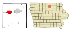 Location of Clear Lake, Iowa
