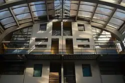 The glass roof.
