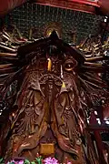 Looking up at the Bodhisattva