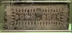 A chest made of wood and bone inlay