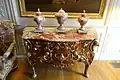 Chest of drawers by Charles Cressent, Paris, c.&nbsp;1730, with Sèvres porcelain - Waddesdon Manor - Buckinghamshire, England