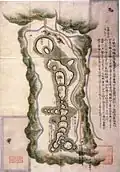 Layout map of Chihaya Castle
