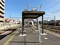 A Suica wicket for passengers transferring between JR East and the Choshi Electric Railway on platforms 2/3 in January 2012