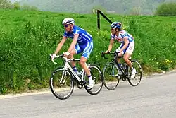 Moreau and Beppu in the early breakaway