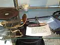 Civil War Dress Sword with mess knife used during war by Hanby friend and student Henry Schrock Otterbein, on display at the Hanby House