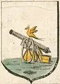 Coat of arms of Smolensk Governorate from a children's playing card by K. M. Gribanov, 1829[94]