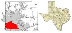 Location within Collin County