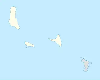 Map showing the location of Pointes et plages de Saziley et Charifou