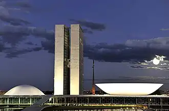 The National Congress building at night