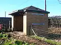 The shelter near the tunnel under the Dalry to Kilwinning road.