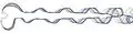 A set of contours resulting from different parameter values of a 2D fluid simulation (flow past a cylinder, left to right)