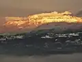 Sunset on the snowy Parmelan, seen from Héry-sur-Alby.