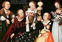 Hercules and Omphale, Lucas Cranach the Elder, 1537