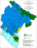 Religious structure of Montenegro by settlements 1913