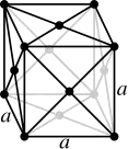 Face-centered cubic crystal structure for copper