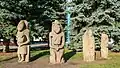Cuman Statues on Constitution Square in Kharkiv.