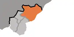Map of Kaesong Special City showing the location of Changpung