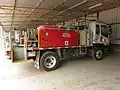 Heavy duty fire appliance Izusu 550 (HD122 – Blackwood 44) at Pemberton depot in March 2015.