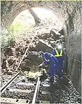 Landslide between Notokashima and Anamizu Stations