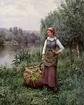 Girl by a Stream