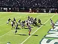 Texans QB David Carr hands off to Samkon Gado