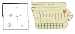 Location of Ryan, Iowa