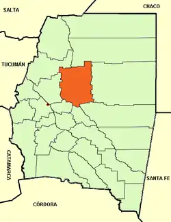 Location of Figueroa Department within Santiago del Estero Province