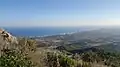 View of Benicàssim and the Mediterranean Sea from the park.