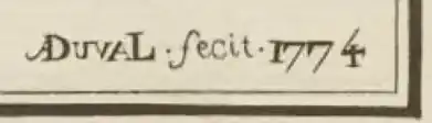 Detail, engraving of 1774.