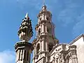 Detail of the ramp of the Templo del Señor del Encino (1906), Aguascalientes, Ags.