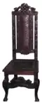 Dining chair, one of a suite carved by Susanne Gether and a group of 62 students and associates.